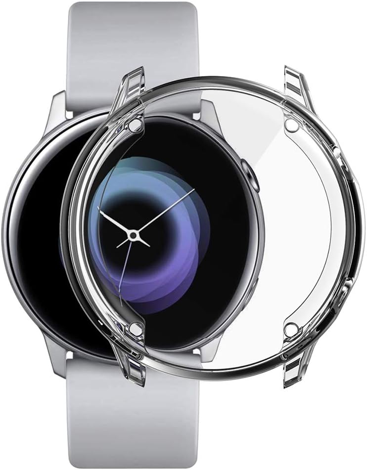 3 Pack Case Compatible with Samsung Galaxy Watch Active 40mm, NAHAI TPU Slim Plated Scratch-Resist Bumper Shell,