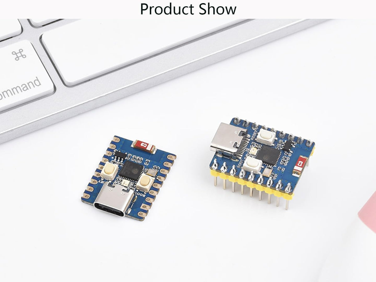 ESP32-C3 Development Board with Pre-Soldered Header, ESP32-C3FN4 Processor, 160MHz, 2.4GHz Wi-Fi & Bluetooth 5