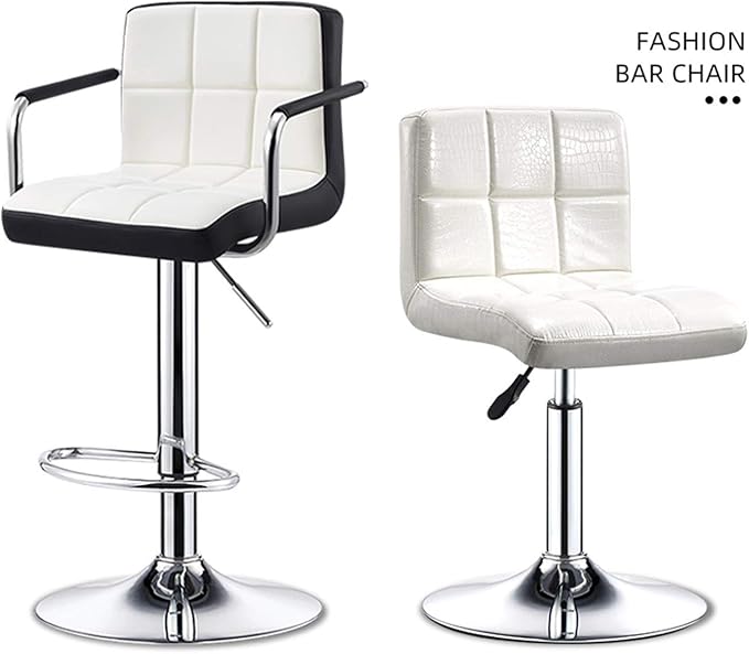 Mlaea Classroom Dormitory Hotel Chair Dining Bedroom Living Room Chair with Adjustable Height Gaming Club Bar Chair 38 * 44-56CM(Color:#5)