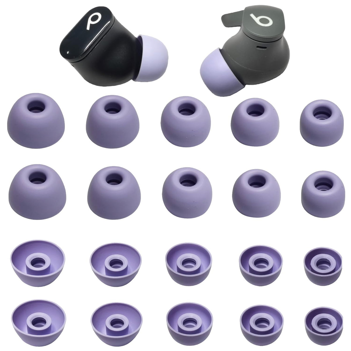Silicone Ear Tips for Beats Earbuds | Replacement Tips for Beats Fit Pro/Studio Buds/Solo Buds/Powerbeats Pro 2 Earbud, 10 Pairs (5 Sizes