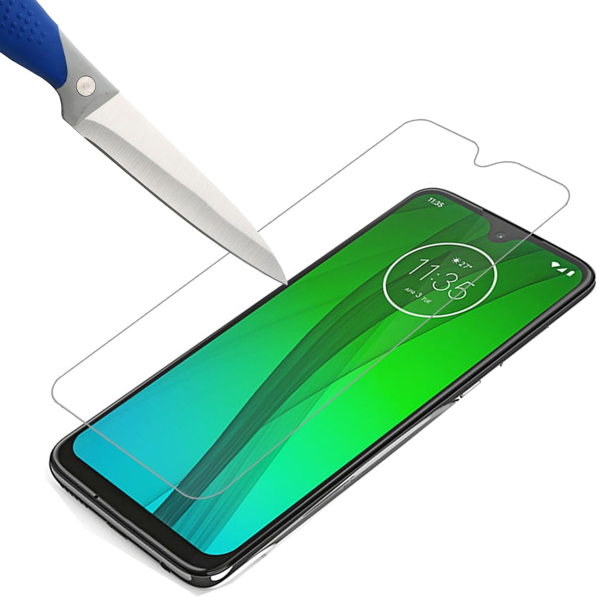 Mr.Shield [3-PACK] Tempered Glass Screen Protector for Motorola (MOTO G7) with Lifetime Replacement
