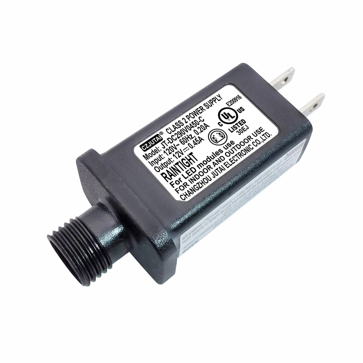 29V 0.45A 13W CZJUTAI JT-DC290V0450 Premium LED Power Supply - Class 2 Transformer, IP44 Waterproof, US Plug for Christmas and String Lights, Indoor