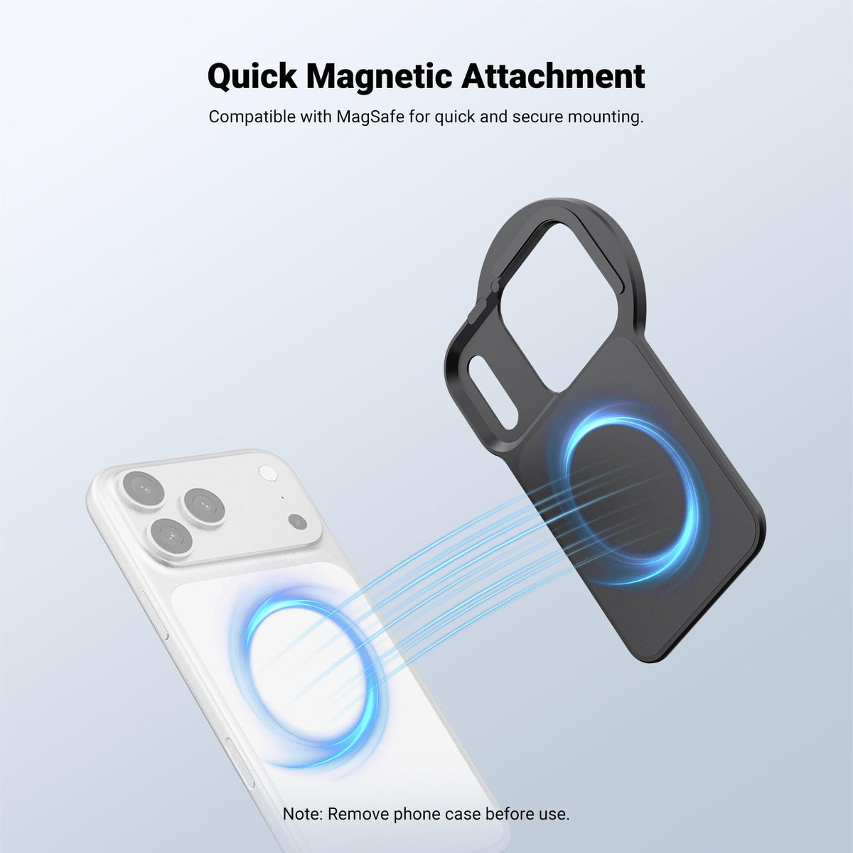 NEEWER 6.9" Magnetic Phone Lens Filter Mount Adapter Backplate Accessories with 67mm Variable Neutral Density Filter (ND 2-32) Compatible with MagSafe