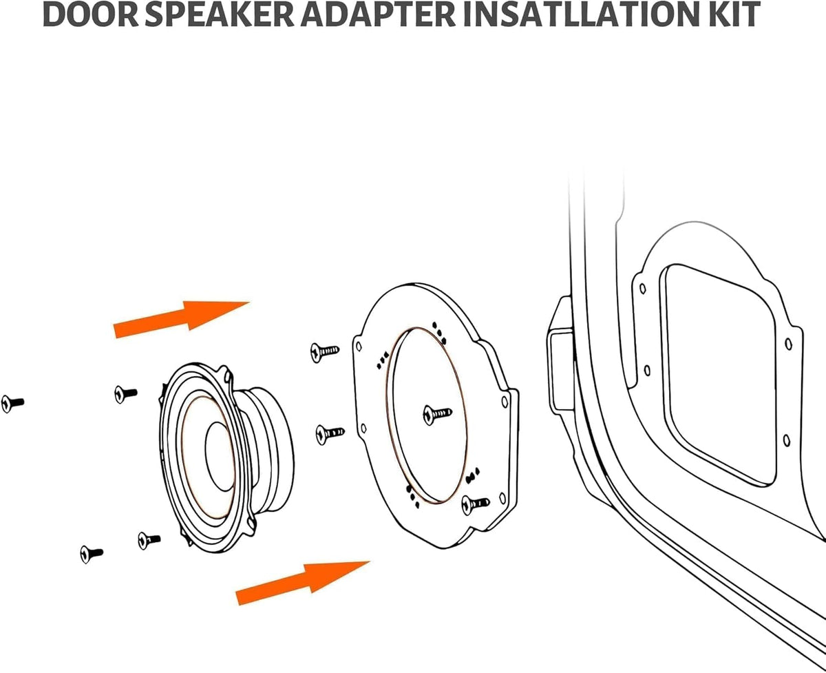NuIth Car 6.5 Inch Speaker Adapter Bracket with Wiring Harness Kit for 2006-2013 Honda Civic/Accord/CR-V
