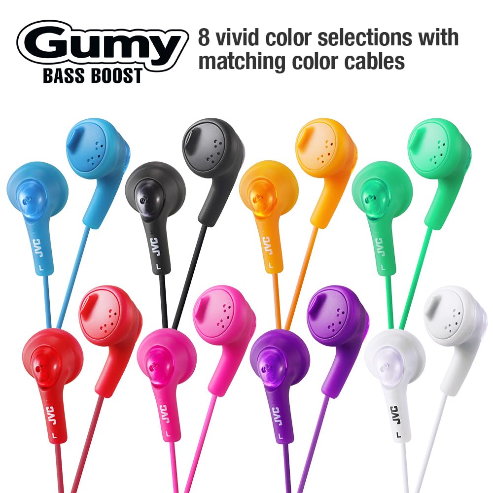 JVC HAF160B Gumy Ear Bud Headphone Black