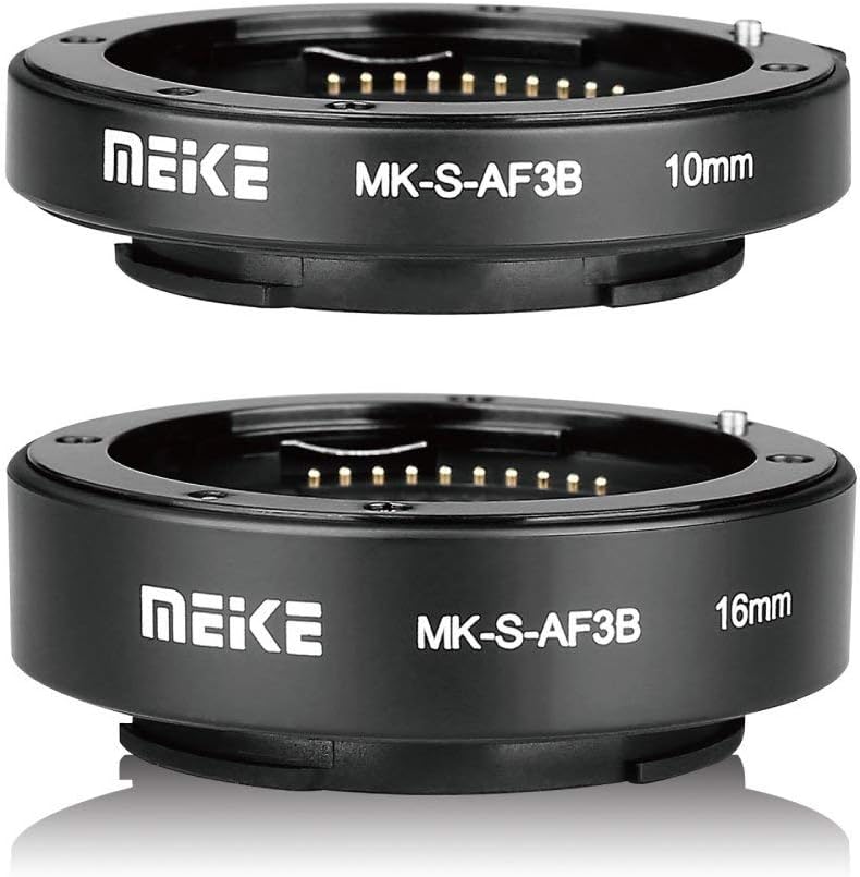MEIKE MK-S-AF3B Auto Focus Macro Extension Tube Adapter Ring 10mm 16mm for Sony E-Mount Mirrorless Cameras