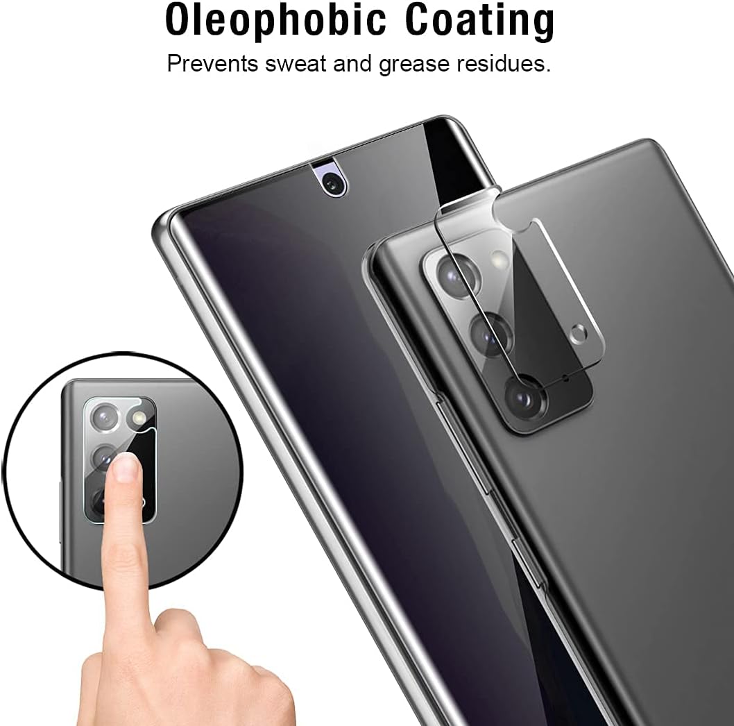 TOCOL 4 Pack Privacy Flexible Soft TPU Film Screen Protector for Samsung Galaxy Note 20 Ultra - Anti-Peeping.