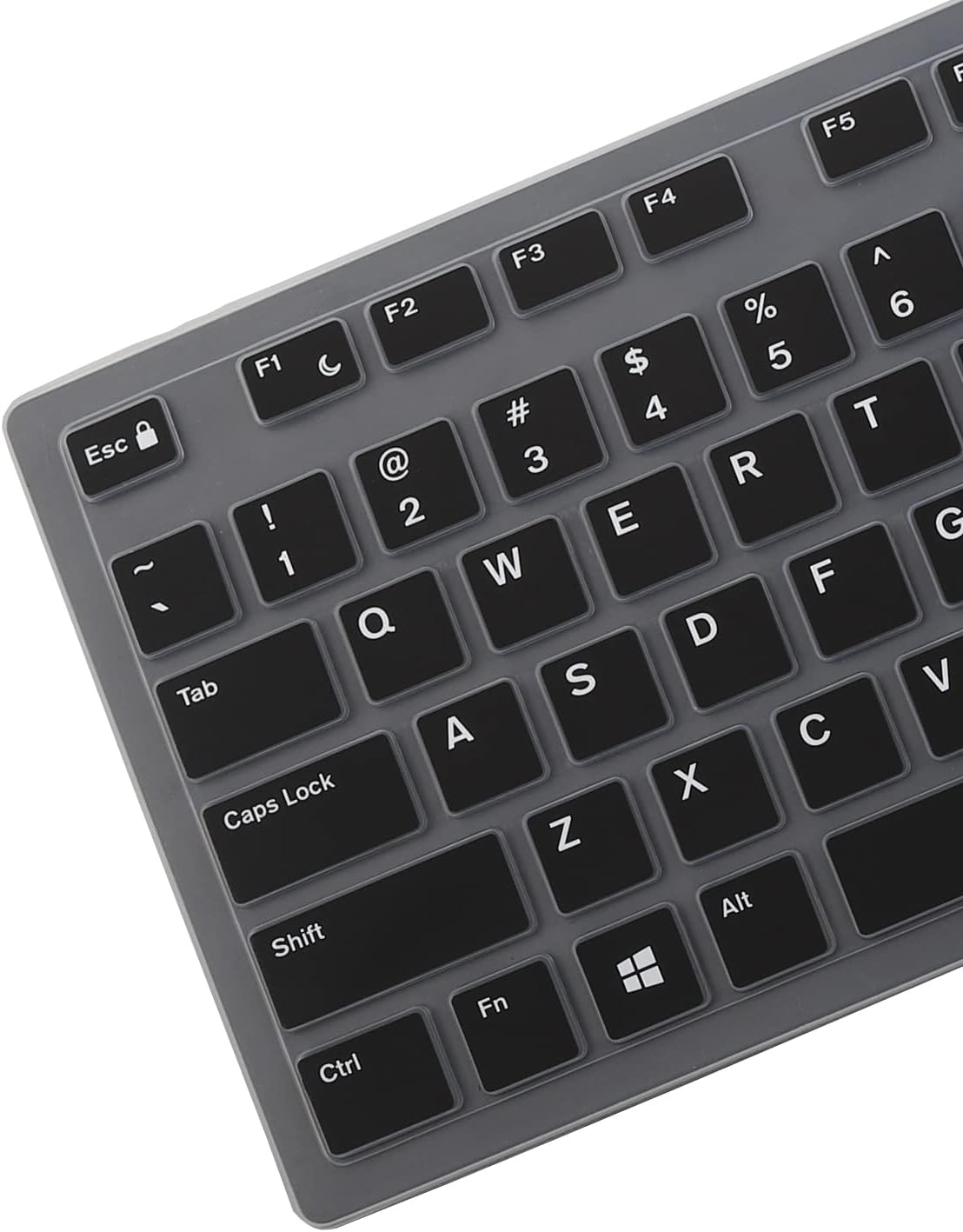 Keyboard Cover Skin for Dell KM636 KB216 KB216t KB216d KB216p Wired & Wireless Keyboard, Dell Optiplex 5250 3050 3240 5460 7450 7050, Dell Inspiron Desktop 24" 27" 5400 5490 7700 7790 3475 3670 3477