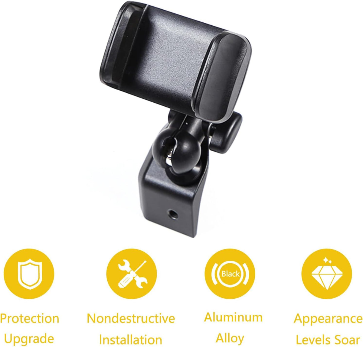 Car Phone Holder Aluminum Alloy for Land Rover Defender 90 110 130 2020-2024 Models, Left Side Mounting