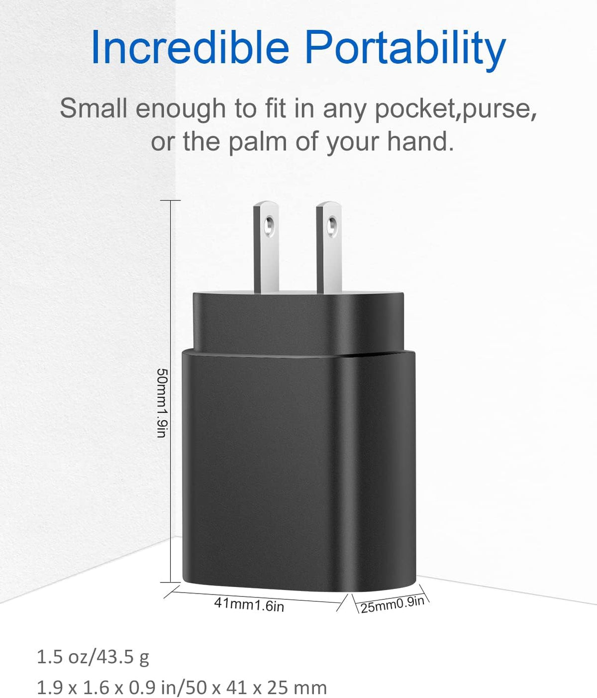 Type C Charger Fast Charging for Samsung, 25W USB C Charger Block with 6Ft Type C to C Cable (Black)