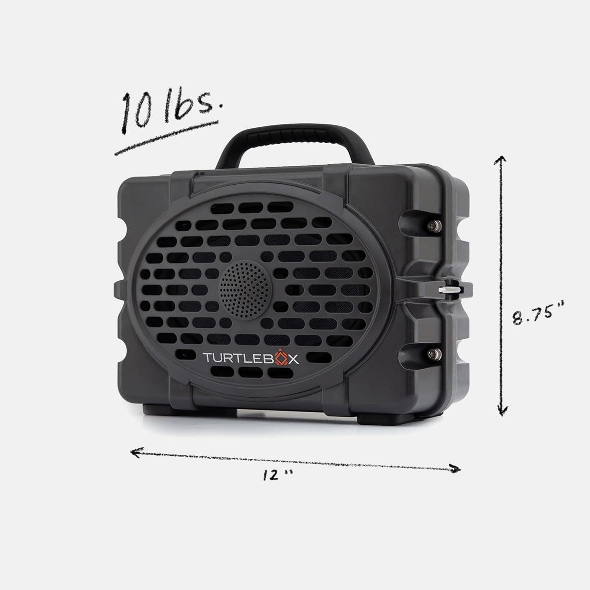Turtlebox Original Gen 3: Portable Outdoor Bluetooth Speaker – Ultra-Loud (120dB), Waterproof (IP67), Rugged, Impact-Resistant, 3-Day Battery | Party Mode: Unlimited Pairing Stereo, Gray/Green