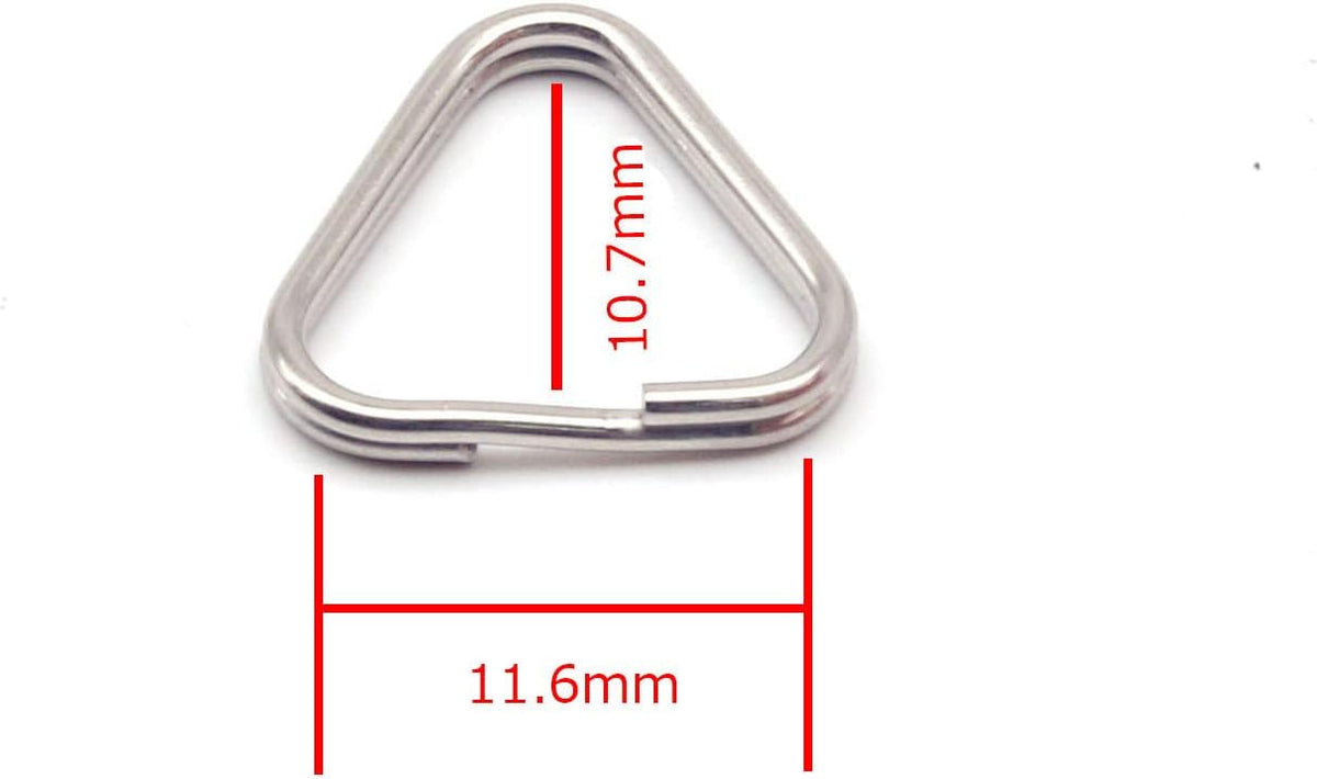 HITHUT 6pcs Camera Eyelet Ring Split Ring Lug Ring Triangle Strap Ring Hook for DSLR RF Mirrorless Camera (Stainless