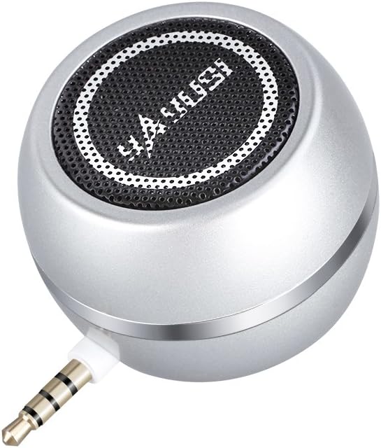 Wireless Mini Speaker with 3.5mm Aux Input Jack, 3W Portable Speaker for Cellphone Tablet Laptop, Silver