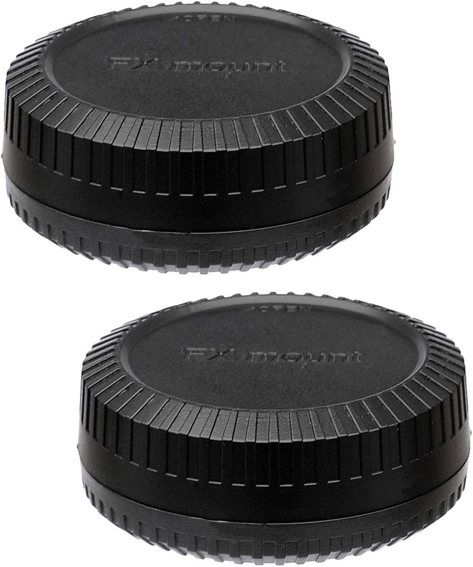 (2 Pack) Fuji X Mount Lens Rear Cap & Body Cover for Fujifilm X-Pro2, X-Pro3, X-E3, X-E4, X-T1, X-T2, X-T3, X-T4