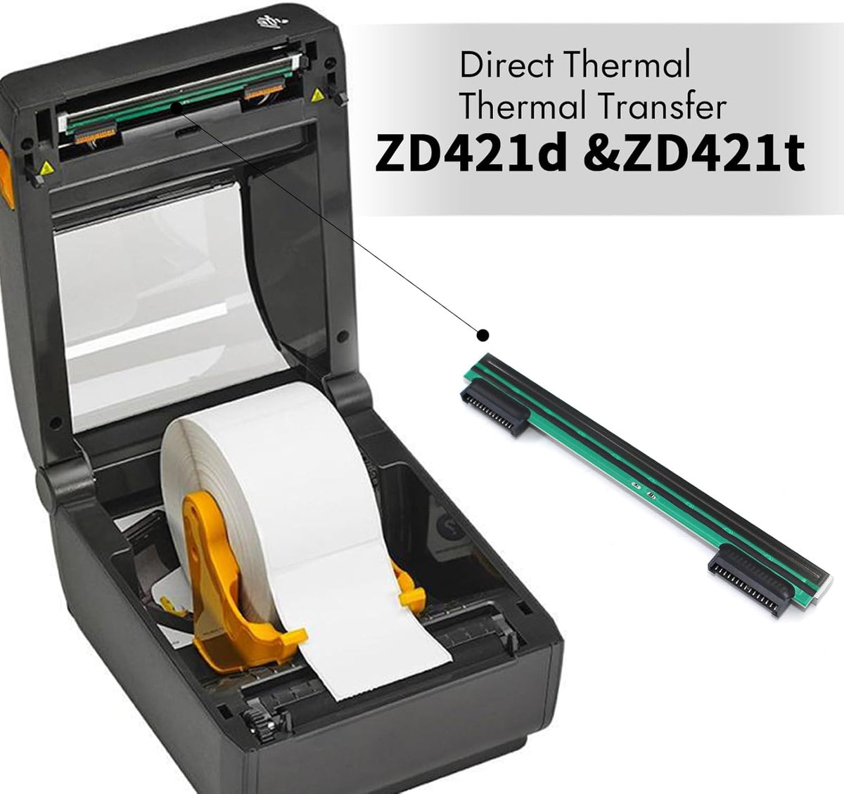 P1112640-219 New Printhead for Zebra ZD421 ZD421d ZD421t Thermal Mobile Label Printer 300dpi Genuine
