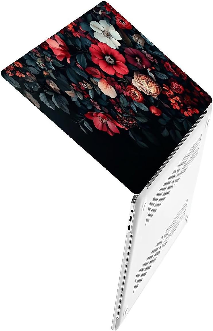 Compatible with MacBook Air 13.3 13.6 Inch Case 2022 2021 2020 2019 Plastic Hard Shell Case Cover,13.3 Air (A1932/A2179/A2337), Dark Floral