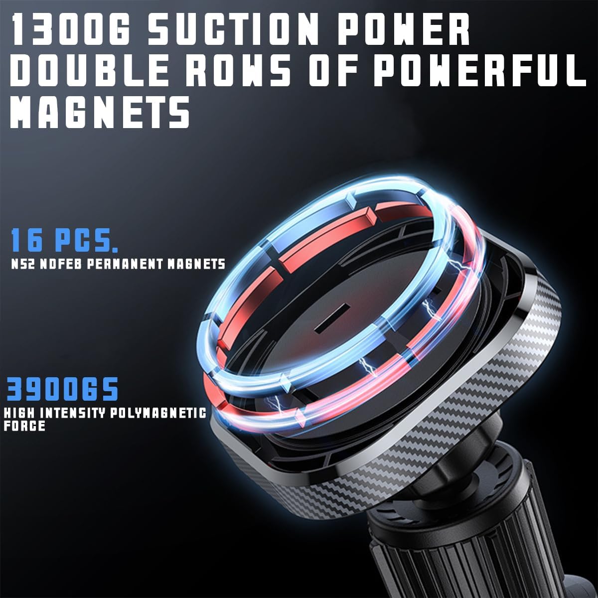360° Rotation Car Magnetic Phone Holder for Dashboard, Hands Free Windshield Phone Mount, Compatible with iPhone Pro Max