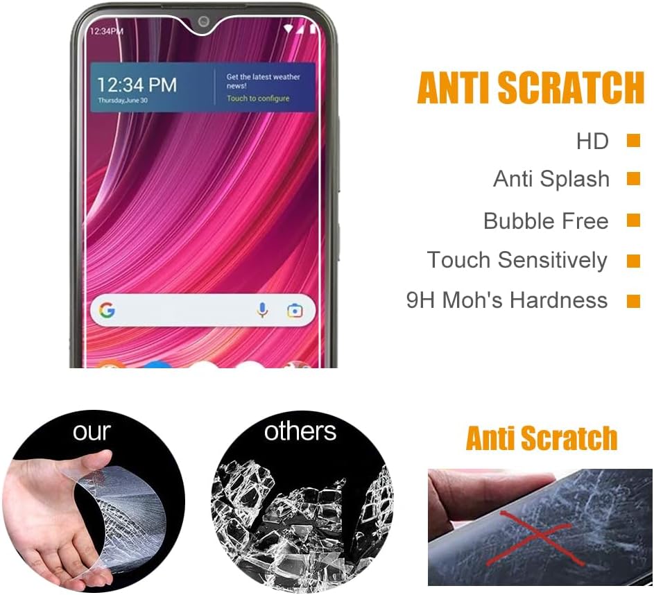 [3 Pack] Tempered Glass Screen Protector for BLU View 4 (B135DL) with 9H HD Clear Transparent Protective Film