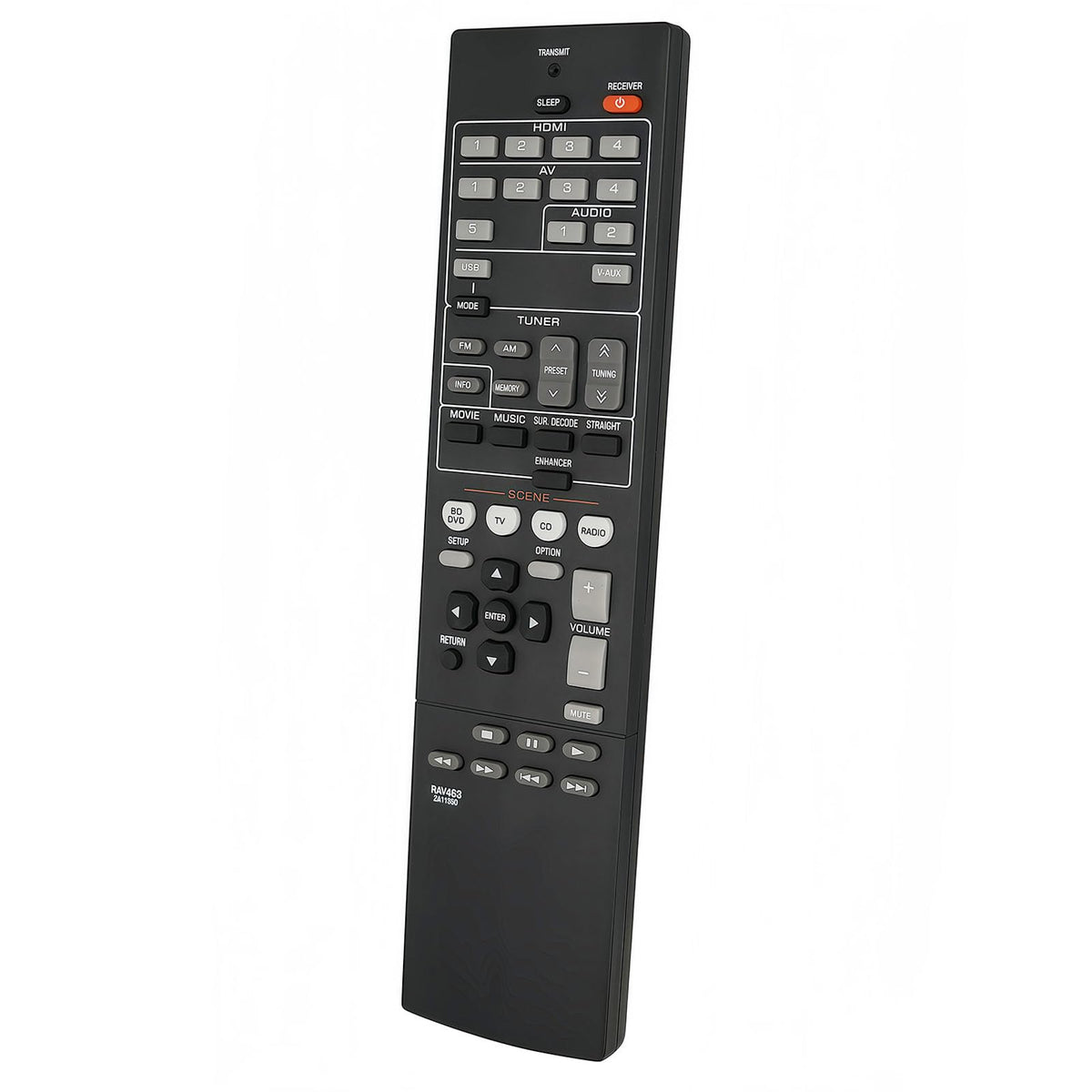RAV463 ZA11350 Replacement Remote Control for Yamaha AV Receiver RX-V373 RX-V375 HTR-3066