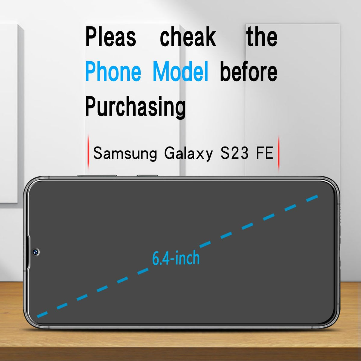 Slanku [3 Pack] Screen Protector for Samsung Galaxy S23 FE 5G, Tempered Glass Film, Anti-Scratch, Case Friendly,