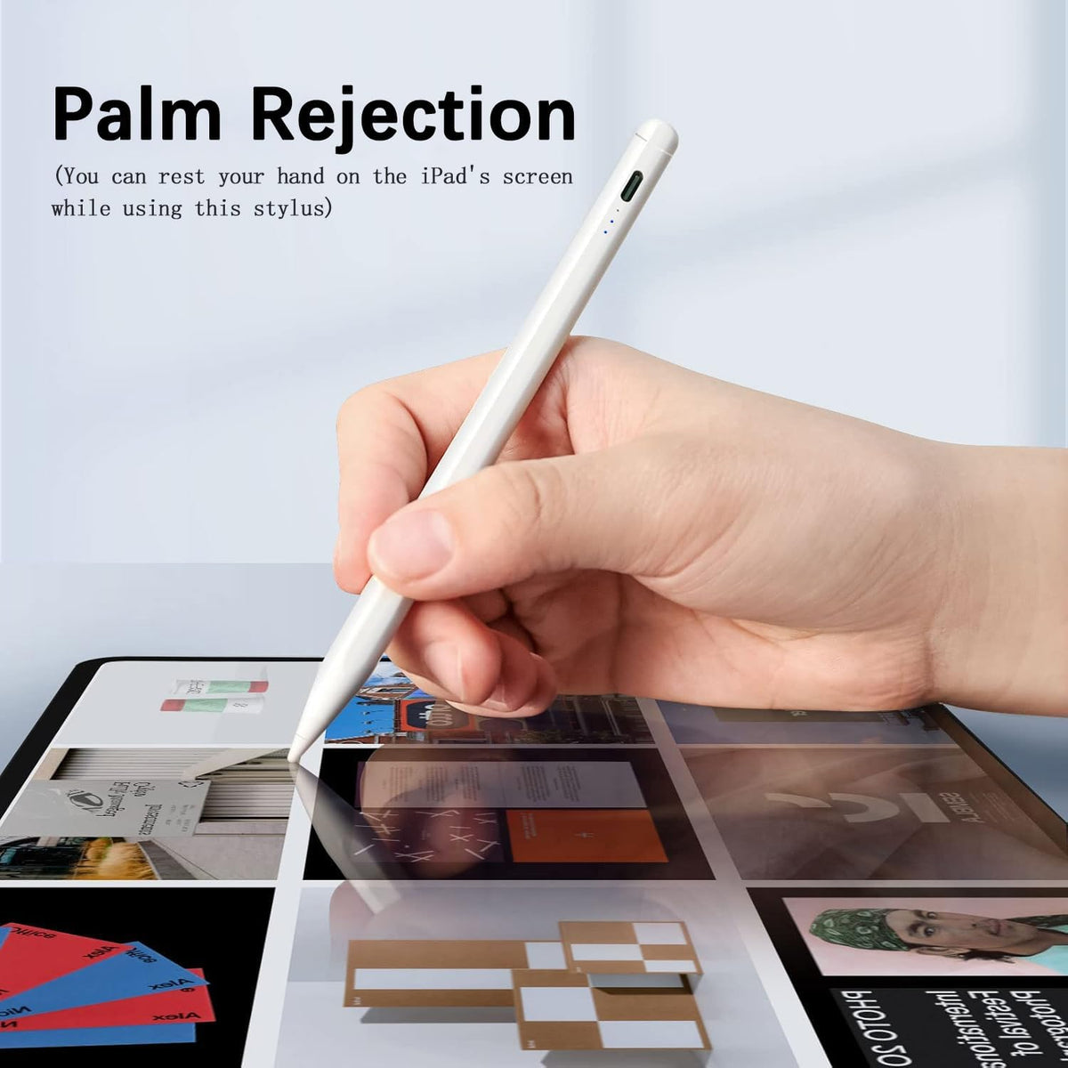 Stylus Pen for iPad (2025-2018),Tilt Sensitivity Palm Rejection Fast Charge Stylus Pencil,iPad Pencil for i Pad 11th A16/10/9/8/7/6th & Pro 13/12.9/11(M4) & Air 13/11(M3/M2) & Mini A17 Pro/6/5