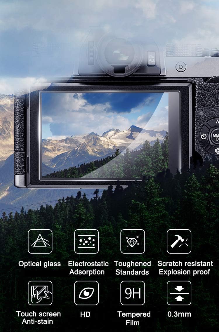 TG6 Screen Protector for Olympus Tough TG-6 TG-5 Camera, 9H Tempered Glass, Anti-Scratch (3 Pack)