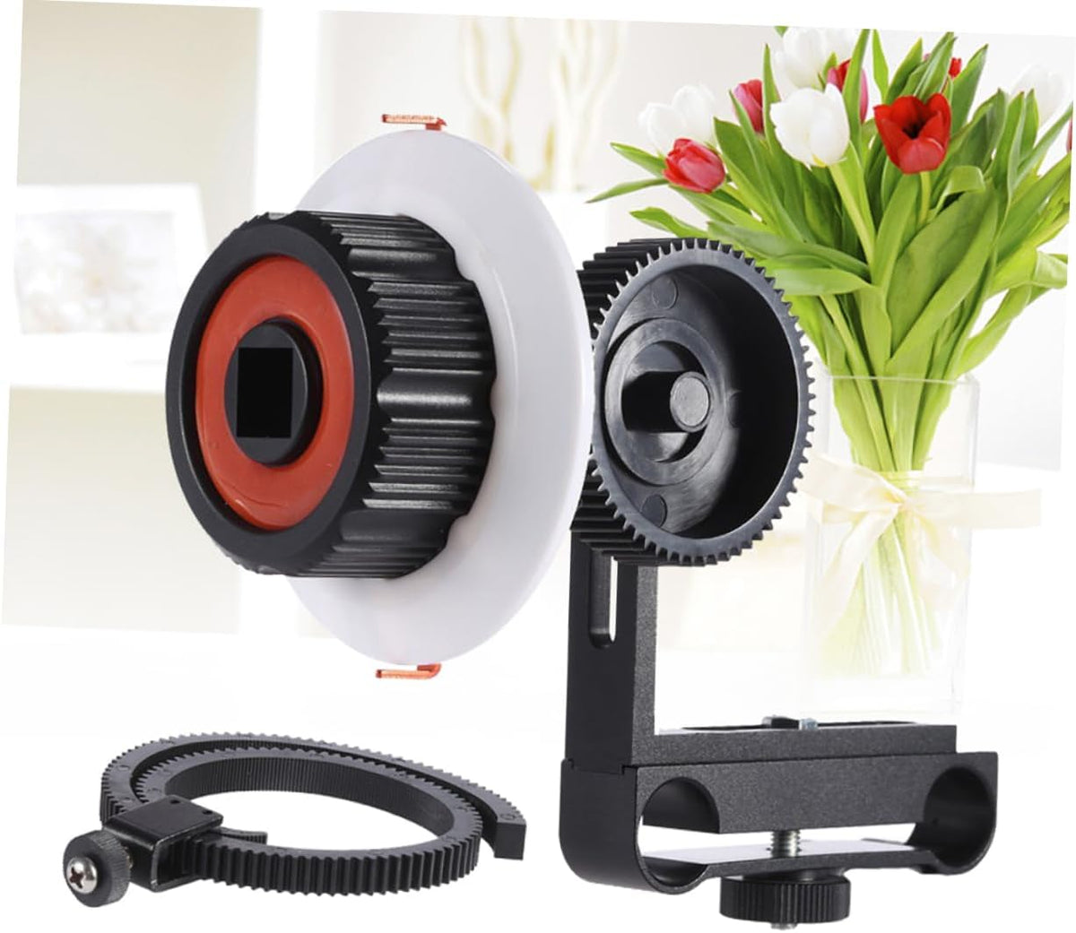 Follow Focus Rig Kit, Follow Focus Gear Ring, Compatible with Camera Follow Focus 804rc2