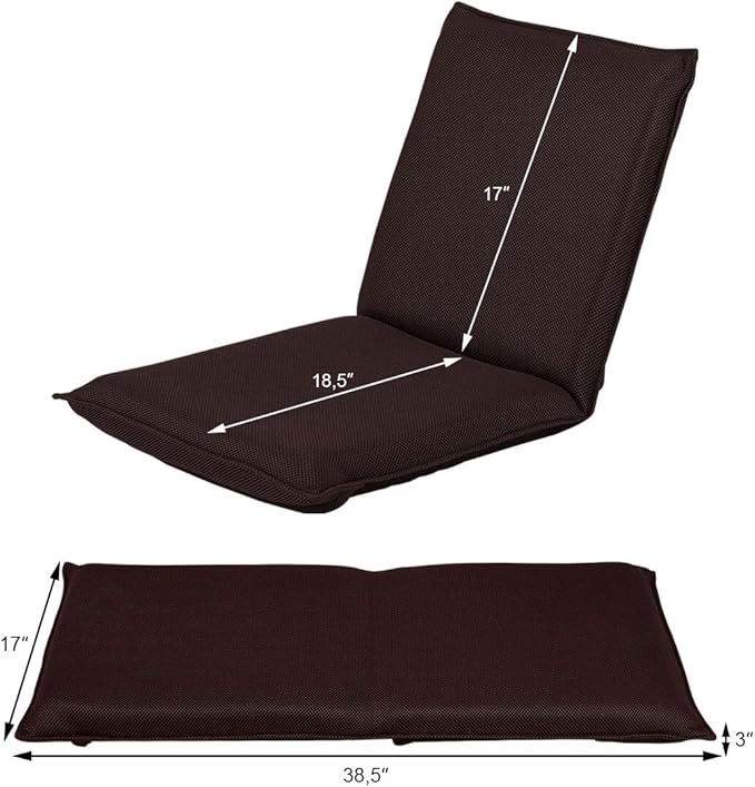 S AFSTAR Adjustable Floor Chair Set of 2 Cushioned Lounger Recliner with 6-Position Comfortable Back Support &amp Thick Padded Lazy Sofa Floor Gaming Chair Floor Seat for Gaming Reading Meditation