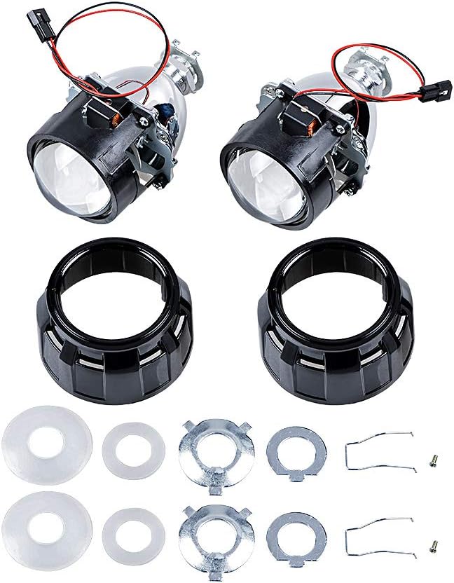 H1 2.5 inch Astra Depot Bi-Xenon Front Lamp Projector Lens Compatible With Lights Retrofit, Custom Conversion