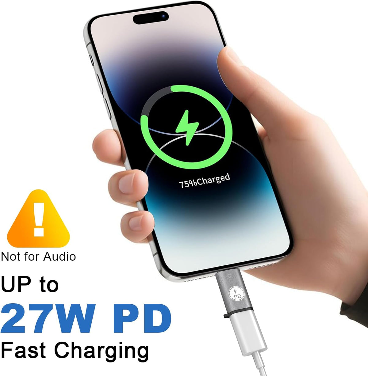 4-Pack Lightning Female to USB C Male Adapter, Type C Charger Cable for iPhone 15 Pro Max, iPad Pro, Samsung S24
