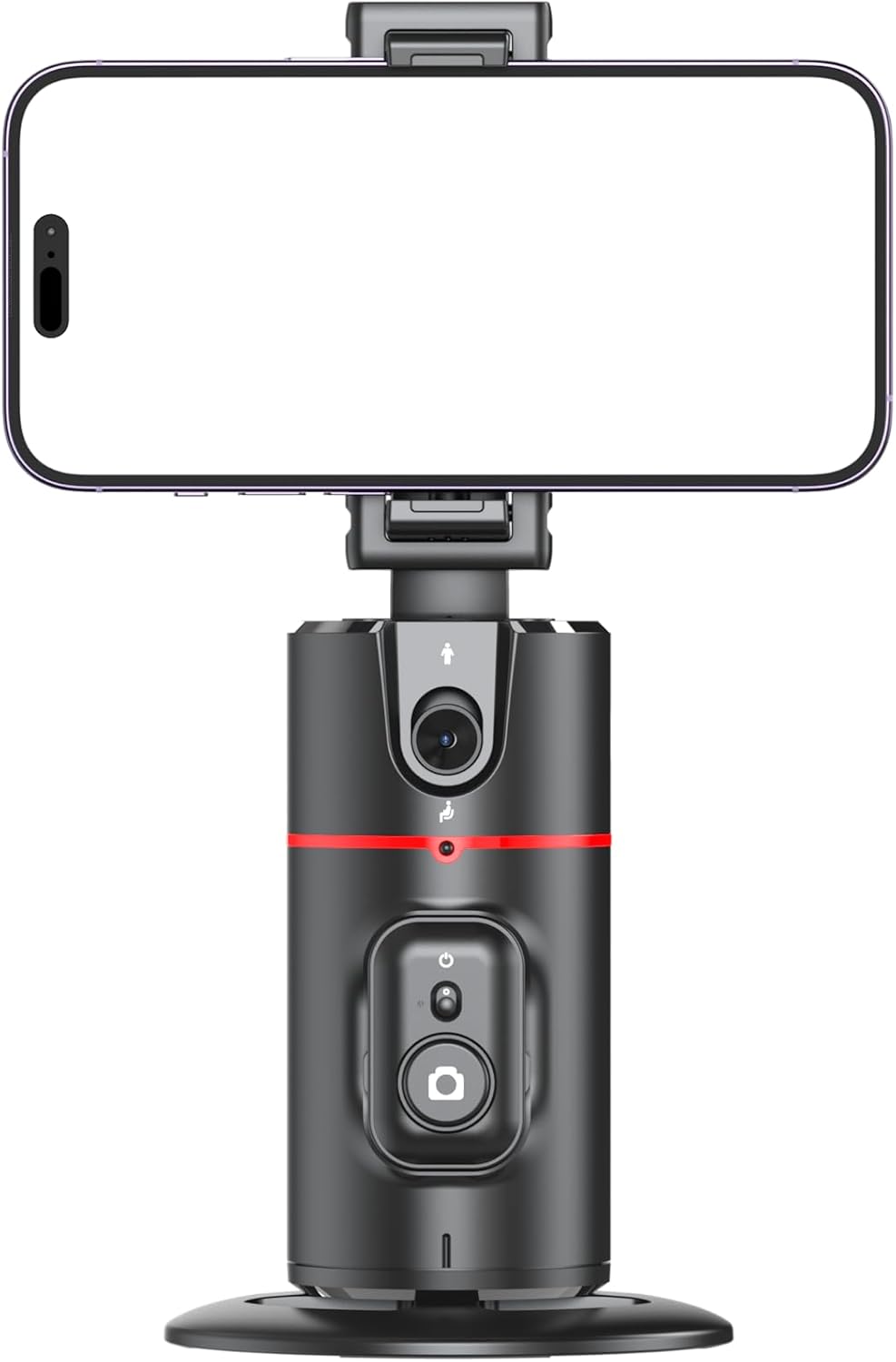 Auto Face Tracking Tripod, No App Required, Rechargeable Battery, 360° Rotation Phone Tracking Holder for Live Vlog