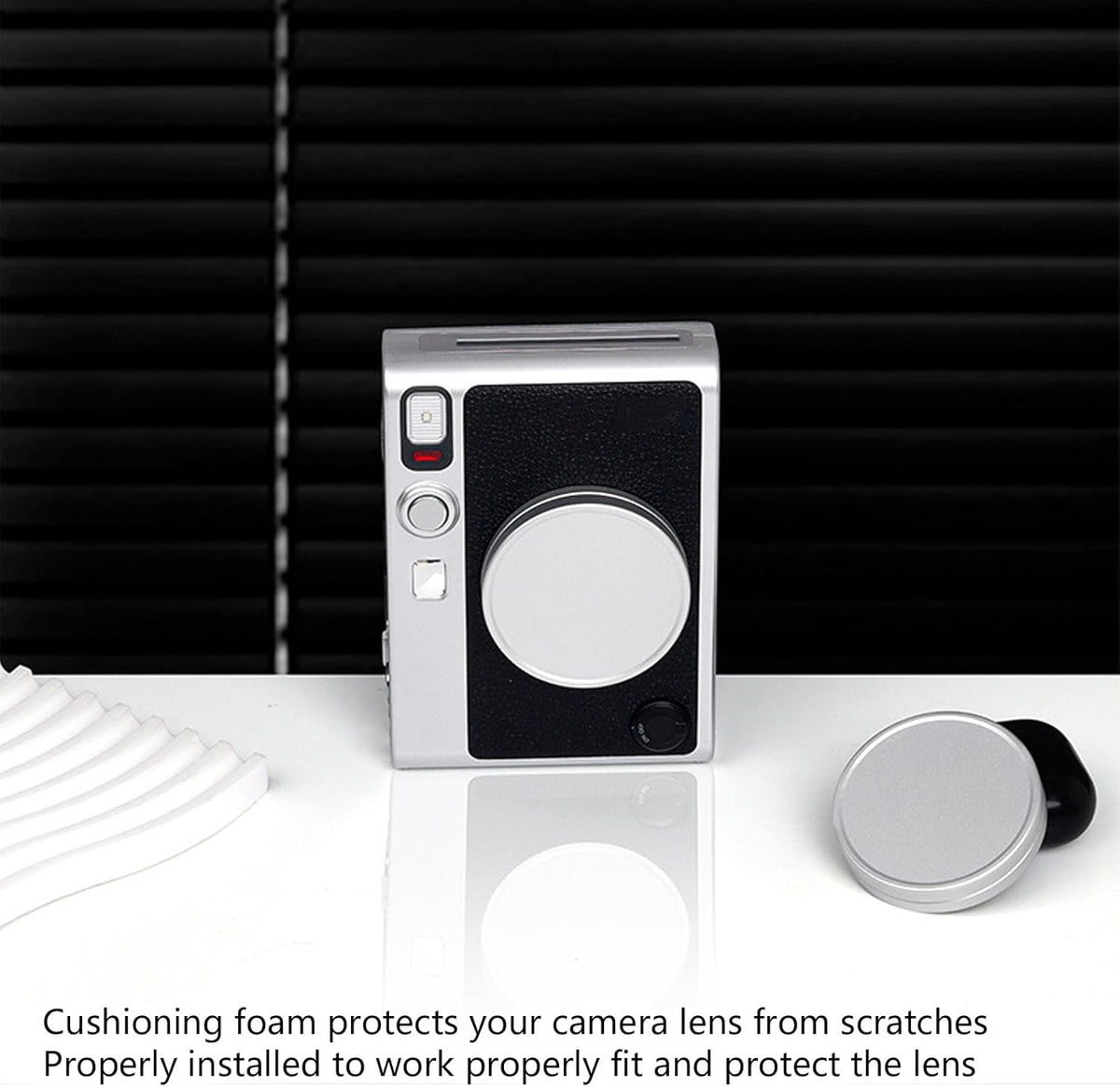 Lens Cover for Instax Mini EVO - Aluminum Alloy Dustproof Waterproof Protective Cover for Camera Lens