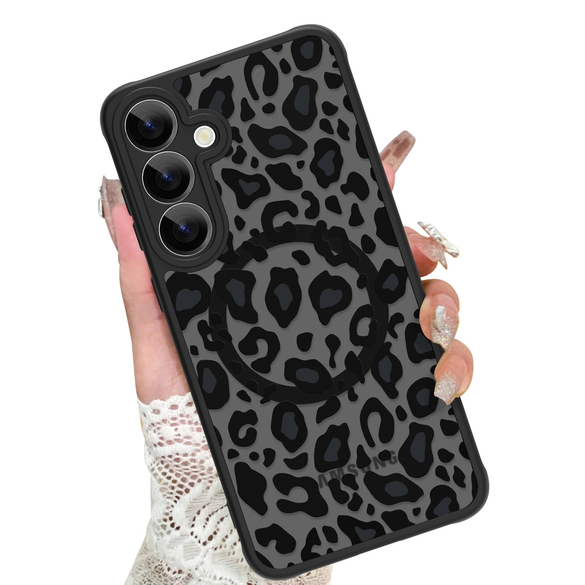 Kanghar Case For Galaxy S24 Plus Phone Case [Compatible With Magsafe] Leopard Printed Pattern Cute Cheetah Protective Magnetic C