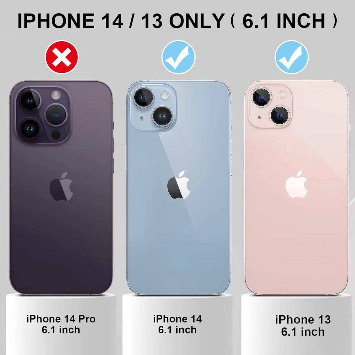 iPhone 14 & 13 Case, Avocado, Heavy-Duty Shockproof Military Grade Rugged Cover with Ring Stand and Screen Protectors