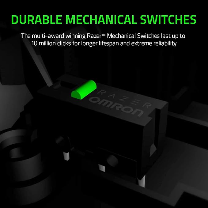 Razer DeathAdder Essential Gaming Mouse: 6400 DPI Optical Sensor - 5 Programmable Buttons - Mechanical Switches - Rubber Side Grips - Classic Black(Pack of 10)