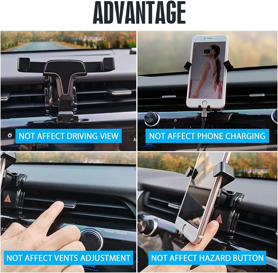 Car Phone Holder Mount for Lexus RX 350 450h, Dedicated Cradle for 2016-2021 Air Vent Navigation (Black)