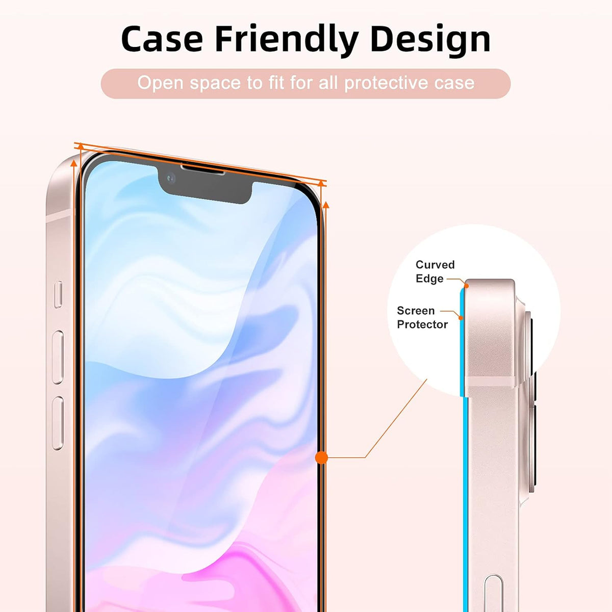 [3 Pack] Screen Protector for iPhone 13, Tempered Glass Front and Back Protector, iPhone 13 Camera Protector