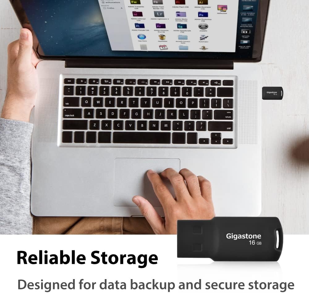 GIGASTONE V70 16GB 10-Pack USB 2.0 Flash Drive Thumb Drive Memory Stick Pen Drive Capless Design Pen Drive