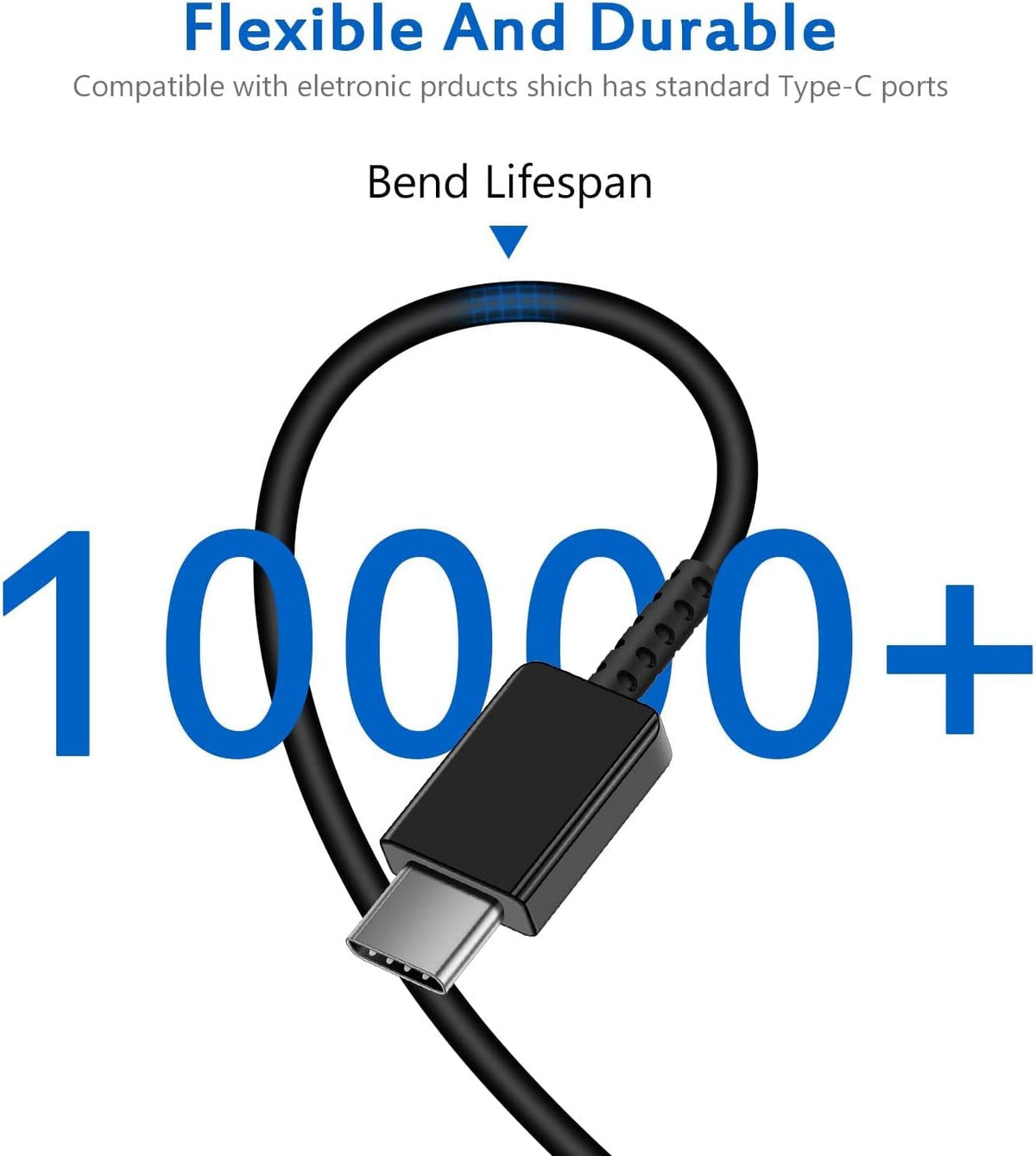 Type C Charger Fast Charging for Samsung, 25W USB C Charger Block with 6Ft Type C to C Cable (Black)