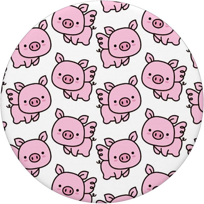 PopSockets PopGrip: Swappable Grip for Phones & Tablets - Piglet Pattern
