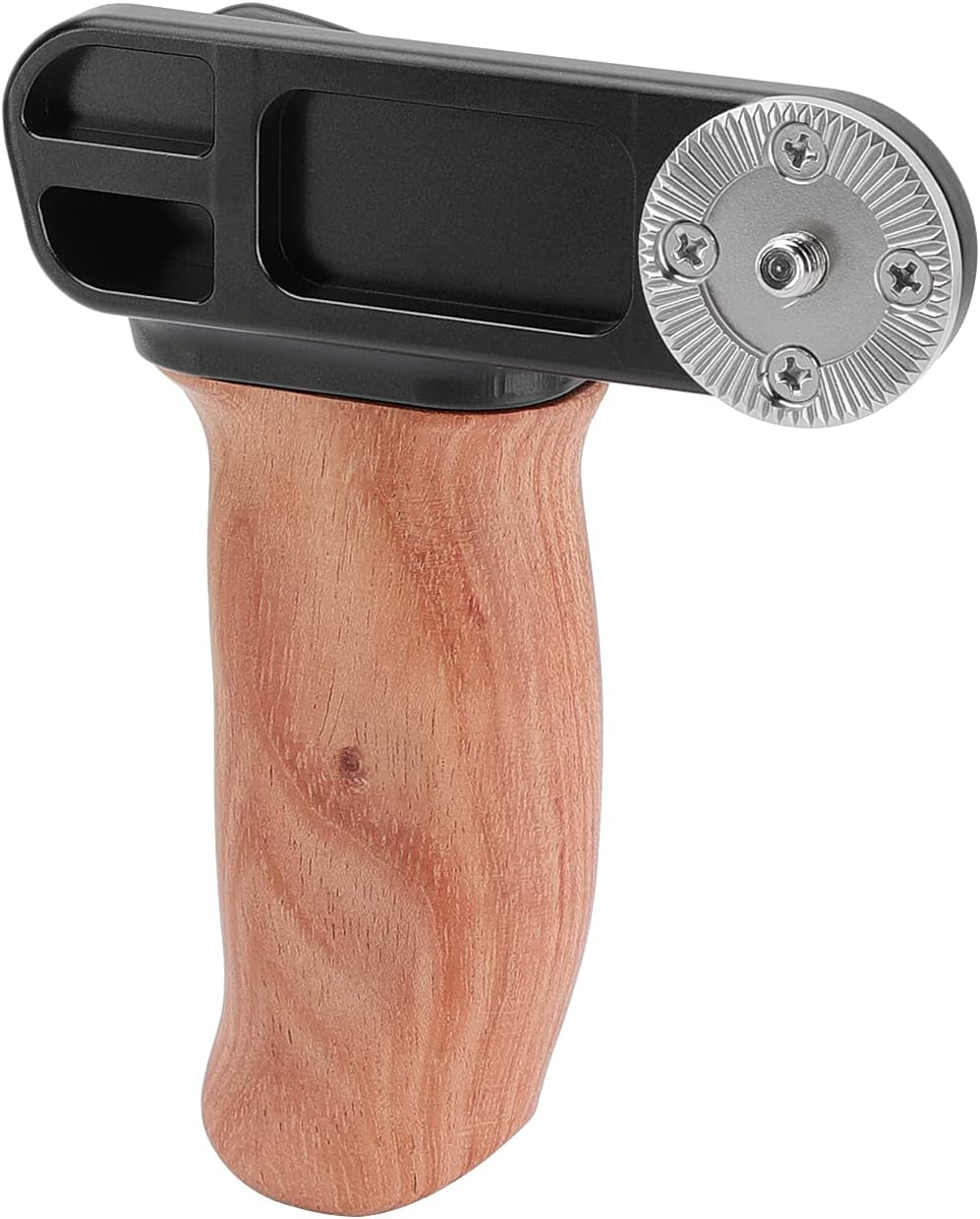 CAMVATE Ergonomic Wooden Hand Grip with Rosette M6 Thread Screw Connection for Camera Shoulder Mount Rig(Right Hand) - 2927