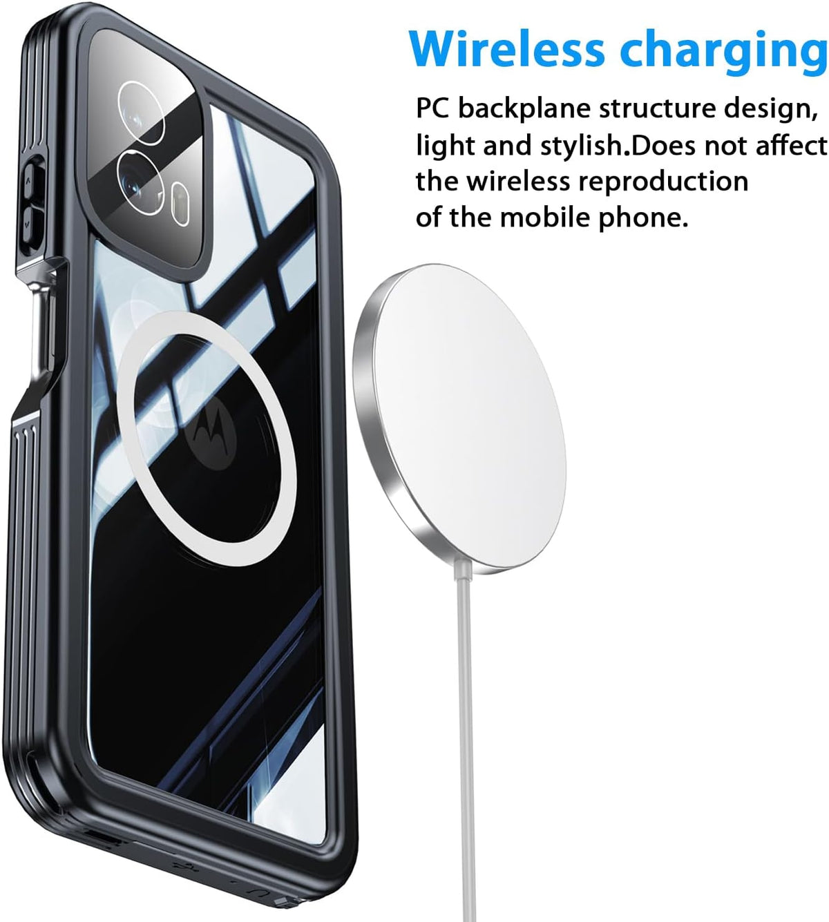for Moto G Power 5G 2024 Case, Waterproof with Built-in Screen Protector [IP68 Underwater] Anti-Scratched Rugged Case