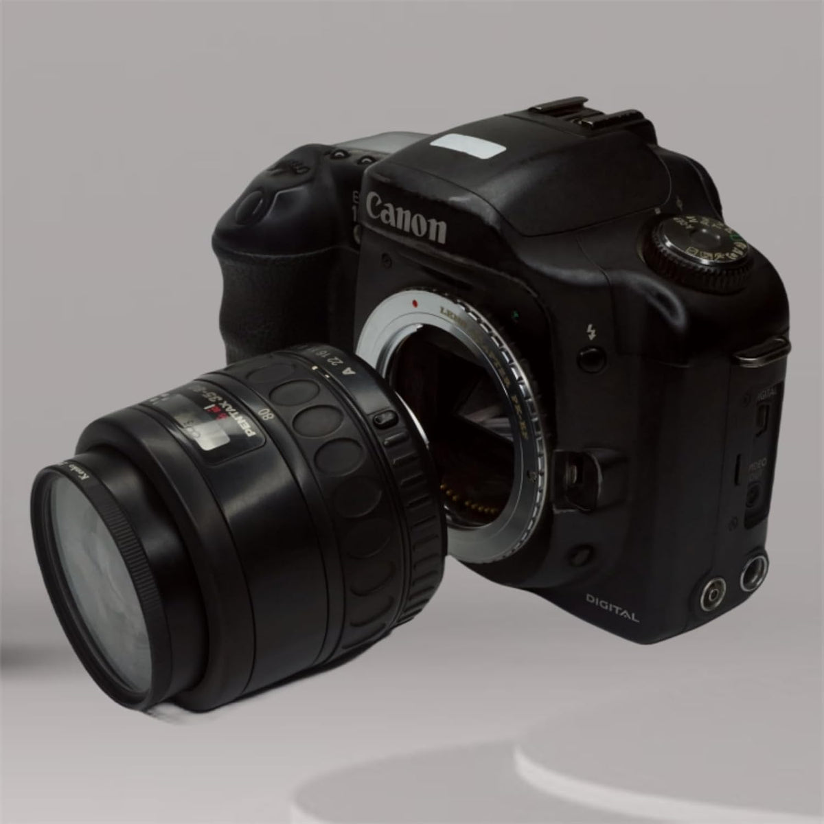 Lens Mount Adapter Manual Focus, Compatible with Pentax K Mount Lens to Canon EOS EF-Mount Camera Body