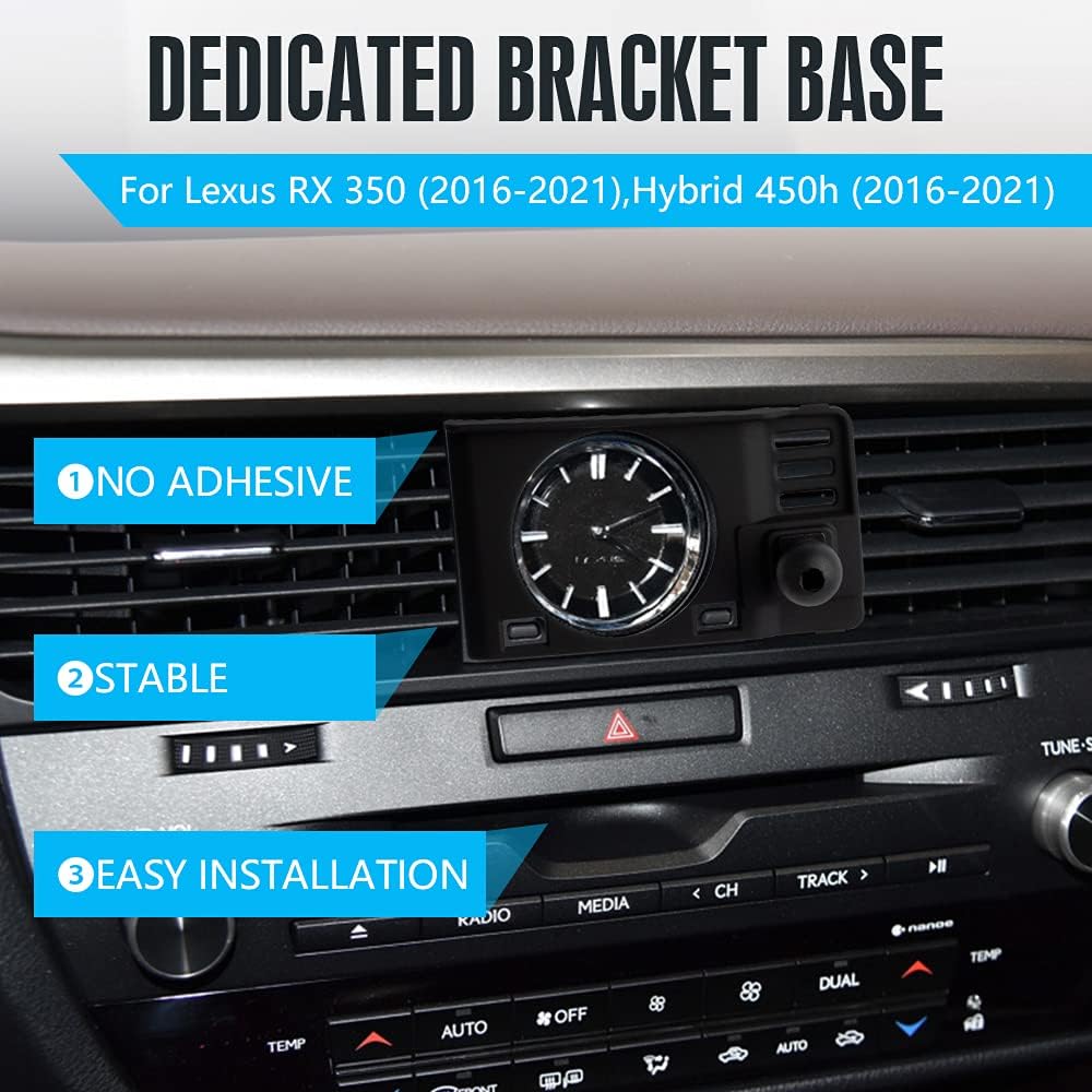 Car Phone Holder Mount for Lexus RX 350 450h, Dedicated Cradle for 2016-2021 Air Vent Navigation (Black)