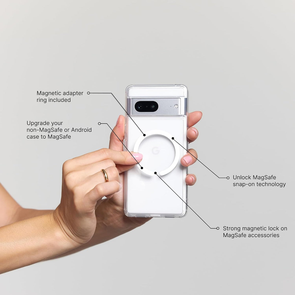 PopSockets Phone Grip with Expanding Kickstand, MagSafe Compatible, Wireless Charging Compatible - Coconute Crème