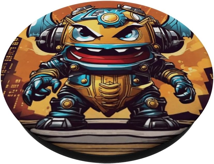 Alien Robot Invasion PopSockets Standard PopGrip - Funny Cartoon Robotic Futuristic Design