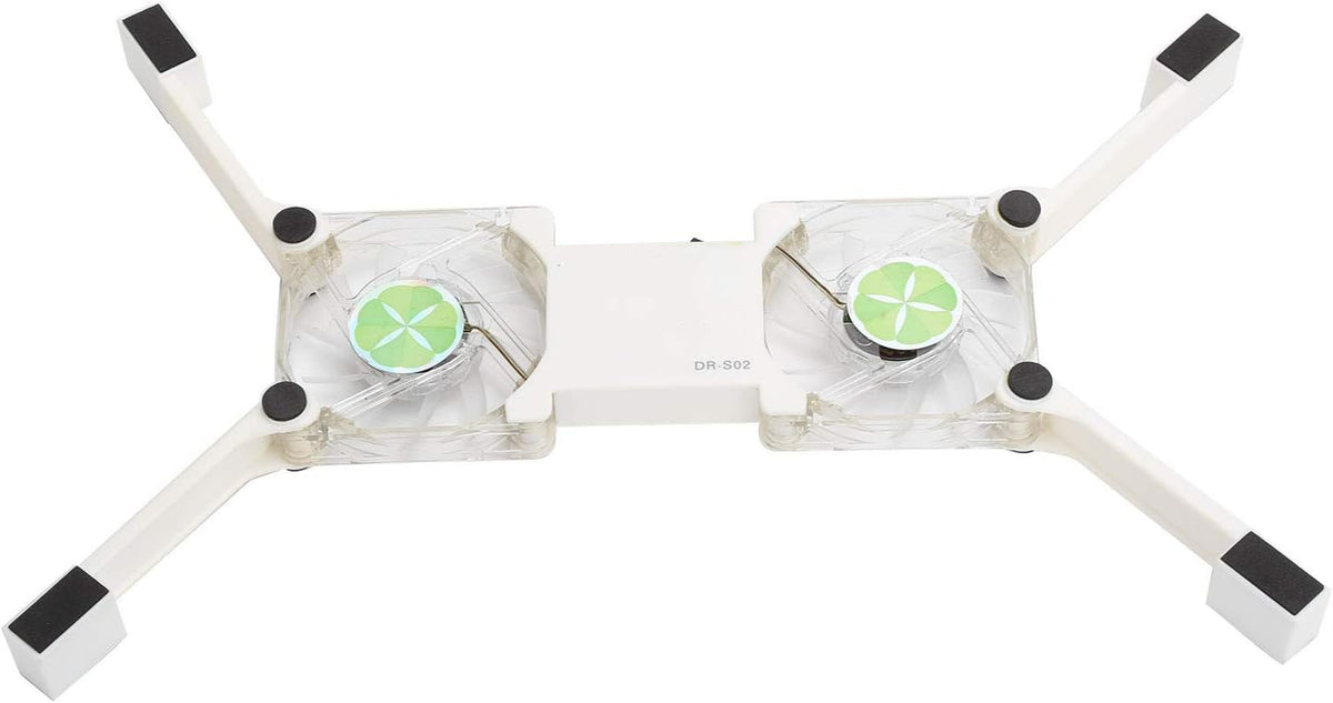 ASHATA Portable Laptop Cooling Pad, Foldable Cooler with 2 Light Emitting Fans for Notebook Computer
