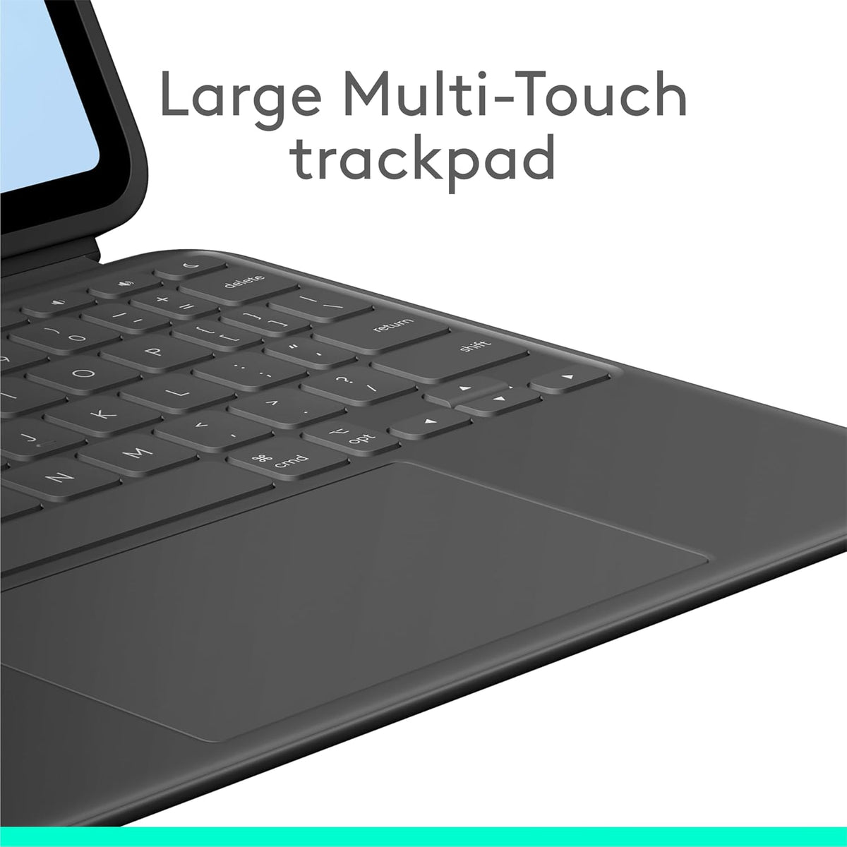 Logitech Combo Touch iPad Air 11 inch Case M2 (2024), iPad M3 & Air (4th & 5th gen - 2020, 2022) Keyboard Case with Kickstand - Midnight Black