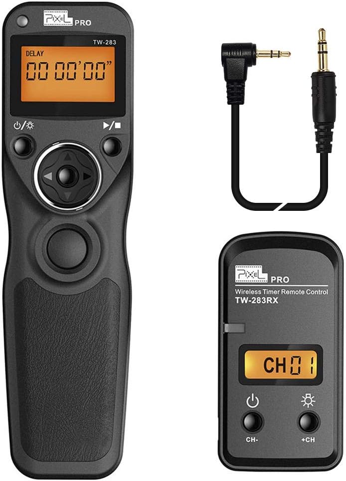 Pixel TW-283 E3 Wireless Shutter Release Cable Wired Remote Control Compatible Compatible for Canon XT XTi XS XSi T1i T2i T3 T3i T4i T5 T5i T6i SL1 EOS1300D 300D 60D 60Da 70D 80D