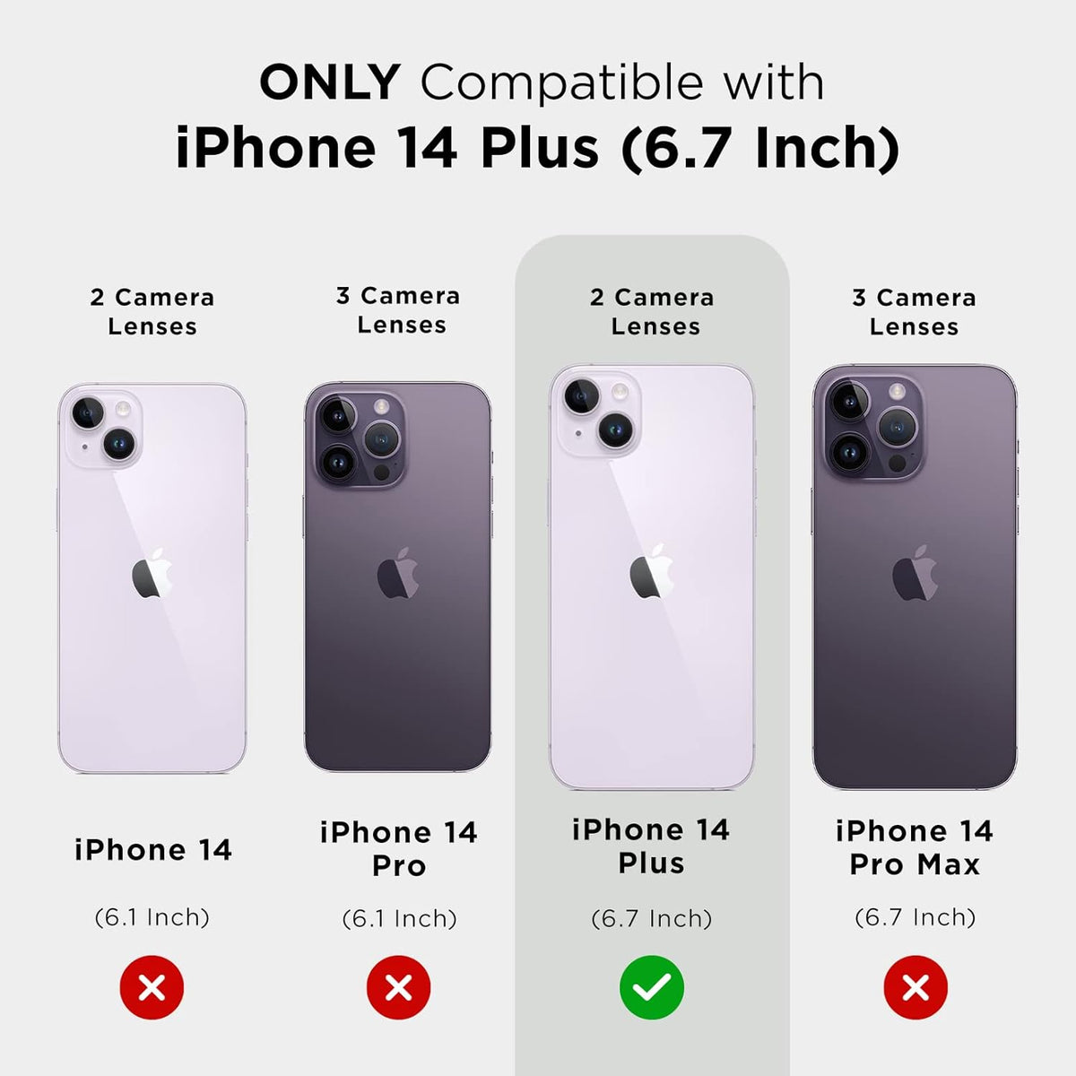 Case-Mate Tough Plus Case for iPhone 14 Plus - Clear [15ft Drop Protection][Compatible with MagSafe] Shockproof Cover